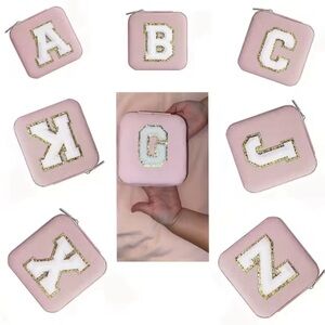 Pink Jewelry Case — ‘A’ and ‘S’ available - NWT